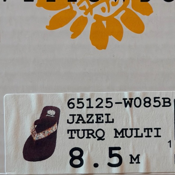 NWT Yellowbox Turquoise/Multi Brow Flip Flop Sandals Ss 8.5 - Picture 9 of 9